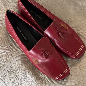 Sz 7 1/2M Sesto Meucci Leather loafers from Italy worn once pristine condition